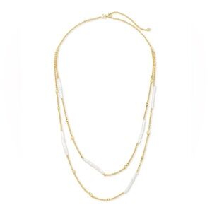 Kendra Scott Eileen Gold Multi Strand Necklace in White Pearl
